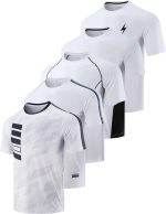 5 Pack Men’s Active Quick Dry Crew Neck T Shirts | Athletic Running Gym Workout Short Sleeve Tee Tops Bulk - Image 5